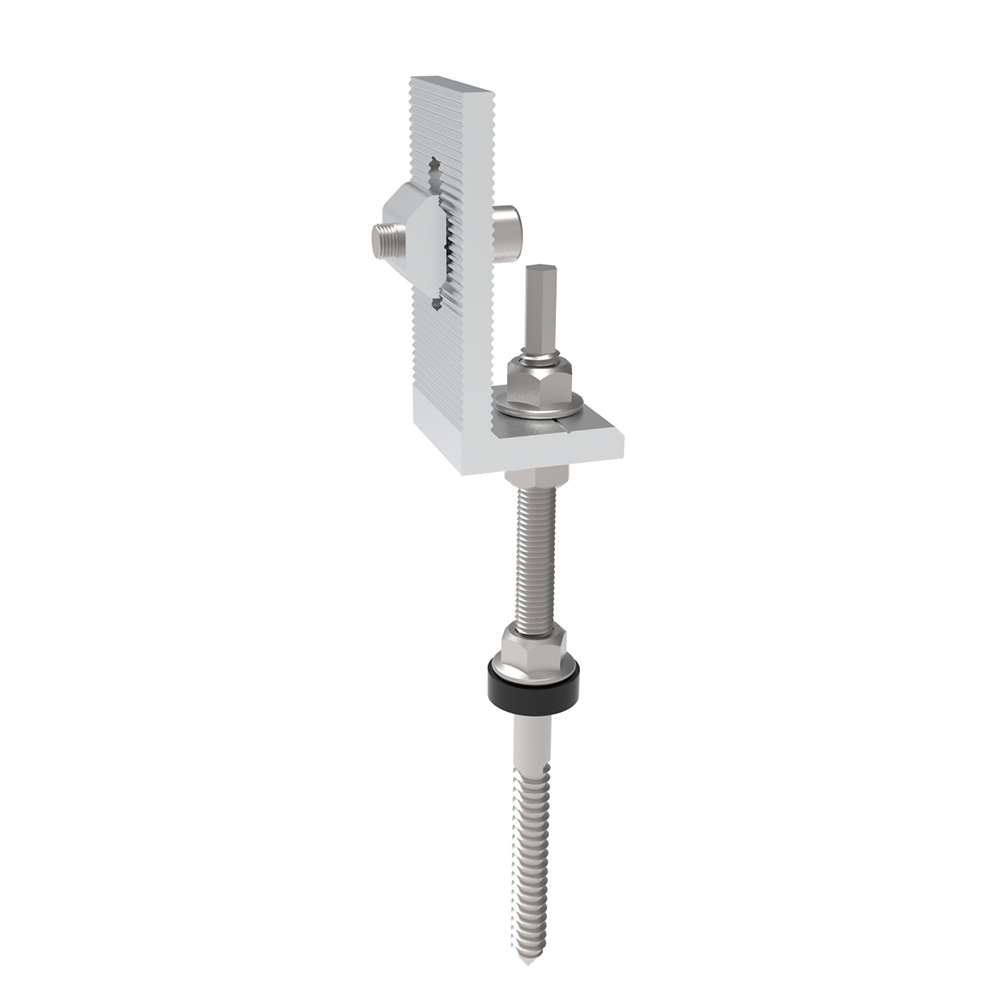 Roof Photovoltaic Energy Solar SS Double Thread Drilling Hook Hanger Bolt