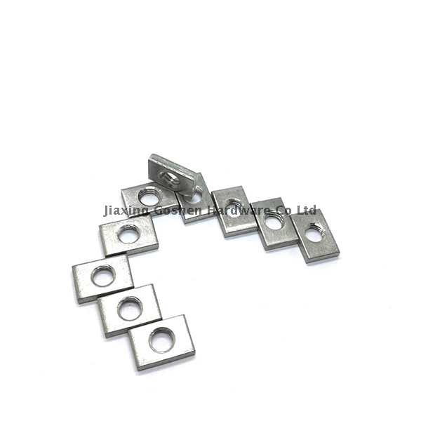 metric m3 stainless steel rectangular flat nuts with threaded hole from